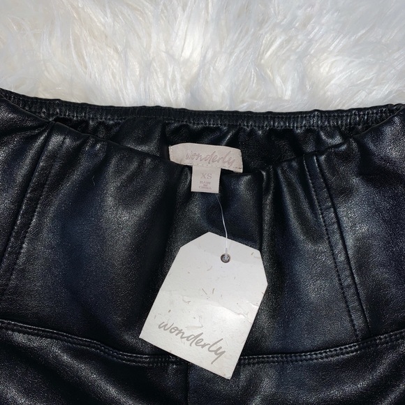 Wonderly Pull On Faux Leather Flare Pants - Picture 6 of 7